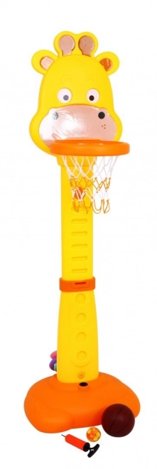 Set sportivo Giraffa 4 in 1 bambini 3+ - Basket, Cerchi, Freccette, Misuratore di altezza