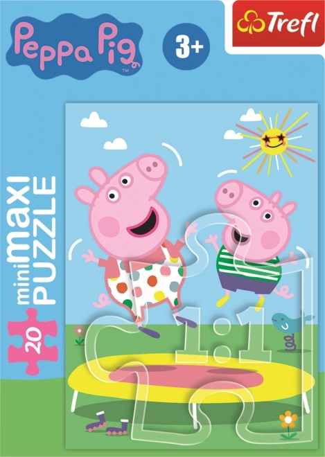 Puzzle Peppa Pig sulla Trampolina 20 Pezzi