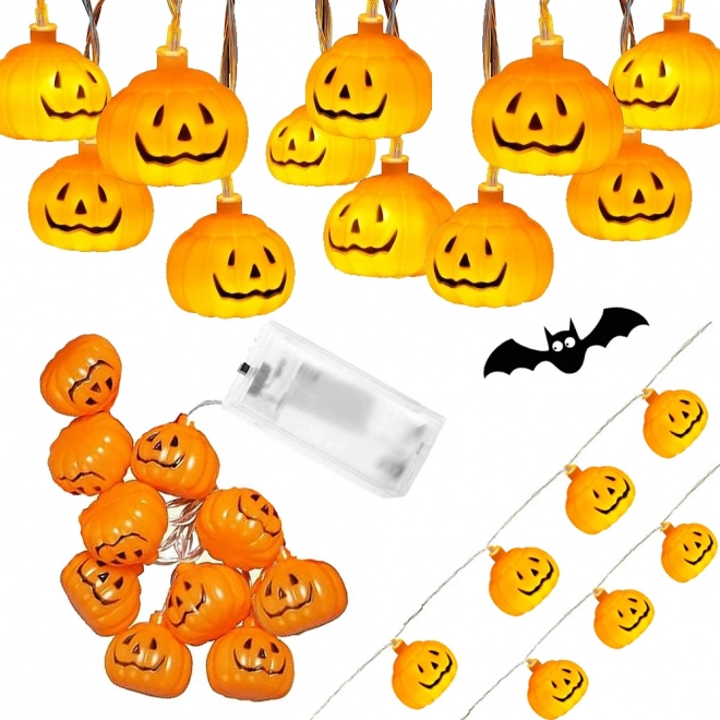 Luci a zucca LED Halloween da 200 cm