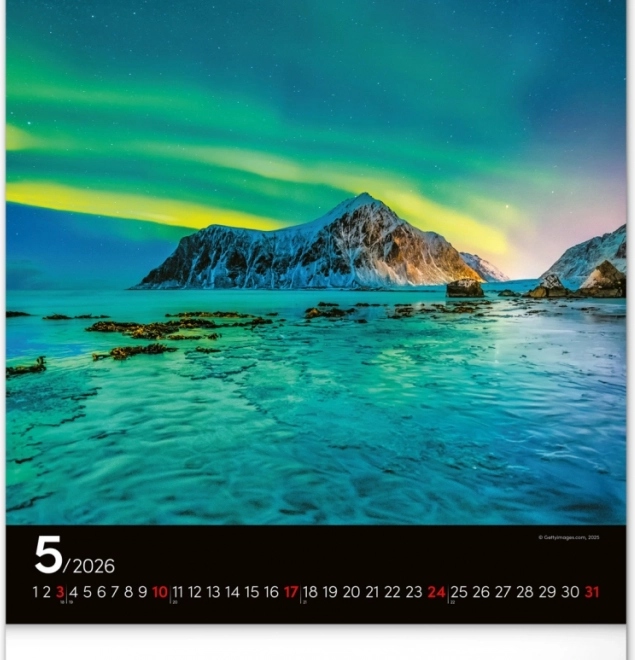 Calendario da parete Aurora Boreale 2026