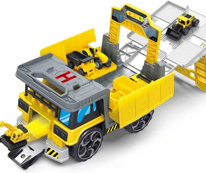 Stazione di costruzione – set di gioco con escavatore e camion ribaltabile