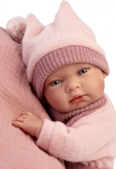 Bambola neonato realistica New Born Bambina con corpo intero in vinile 40 cm