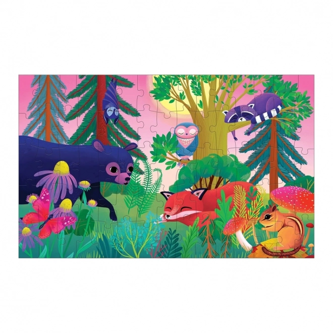 Puzzle lenticolare Foresta giorno e notte 75 pezzi