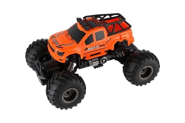 Auto RC fuoristrada plastica 23cm 2,4GHZ con luci arancione