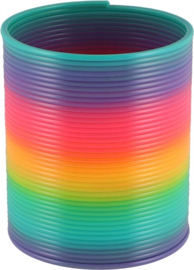 Spirale giocattolo di plastica arcobaleno
