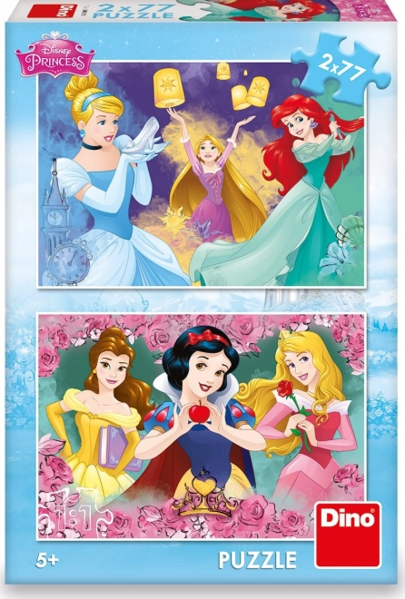 Puzzle Principesse Disney nei roseti 2x77 pezzi