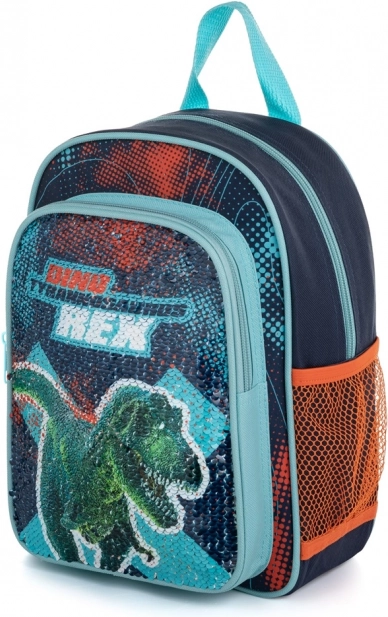 Zaino per bambini con paillettes Dinosauro