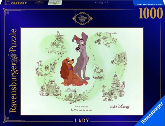 Puzzle Disney Il Tesoro del Forziere: Lilli e il Vagabondo 1000 Pezzi