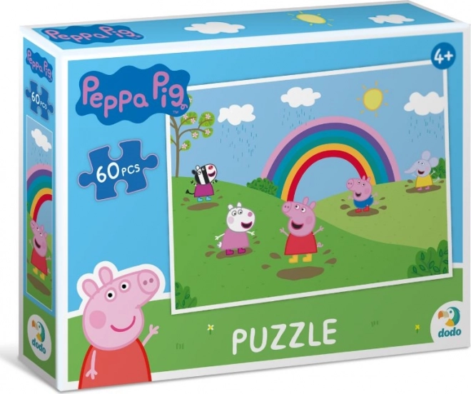 Puzzle DODO Peppa Pig: Giochi Arcobaleno 60 Pezzi