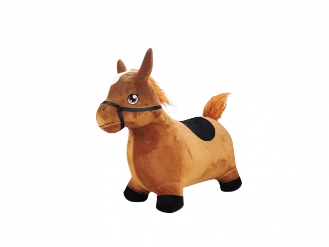 Cavallo rimbalzante di peluche