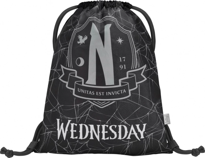 Set 3 pezzi con zaino, astuccio e sacca Wednesday Nevermore