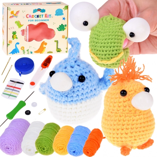 Kit creativo per uncinetto crea il tuo Giocattolo Schiacciabile