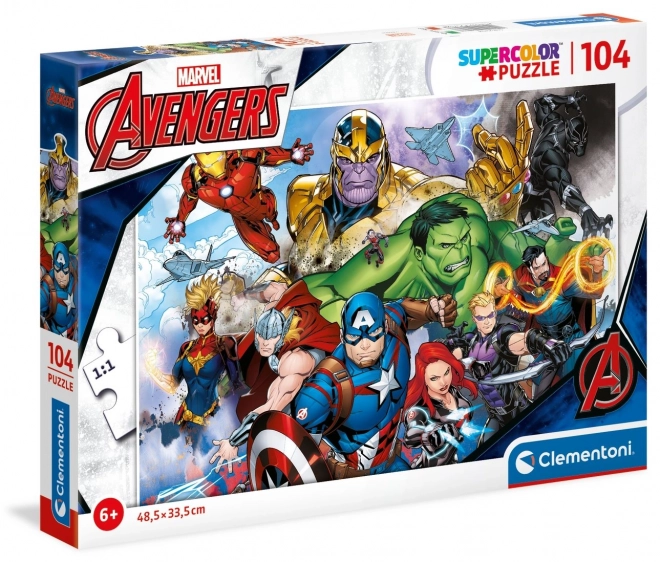 Puzzle Clementoni SuperColor Marvel Avengers 104 pezzi