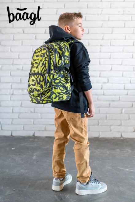 BAAGL 3 SET Core Lime: zaino, astuccio, sacca
