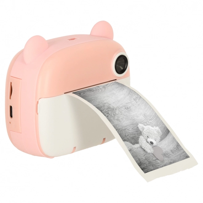 Macchina fotografica istantanea per bambini orso rosa