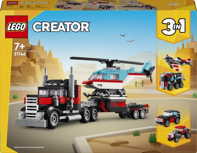 Camion LEGO Creator con elicottero