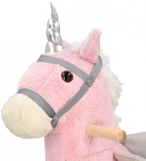 Pegaso cavallo a dondolo rosa