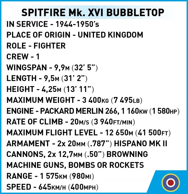 Caccia Spitfire Mk. XVI Bubbletop