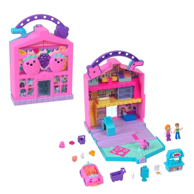 Polly Pocket Pollyville Supermercato portatile a forma di frutta