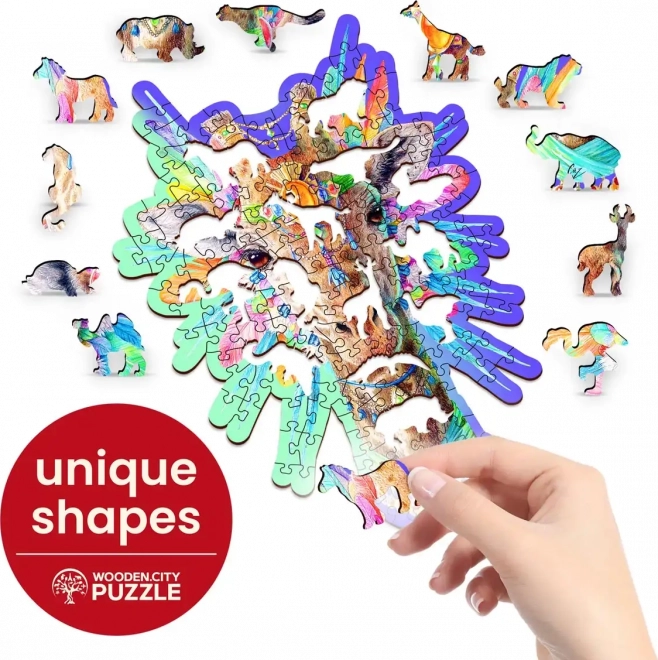 Puzzle in Legno Giraffa Elegante