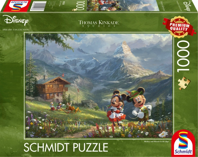 Puzzle MICKEY & MINNIE nelle Alpi 1000 pezzi