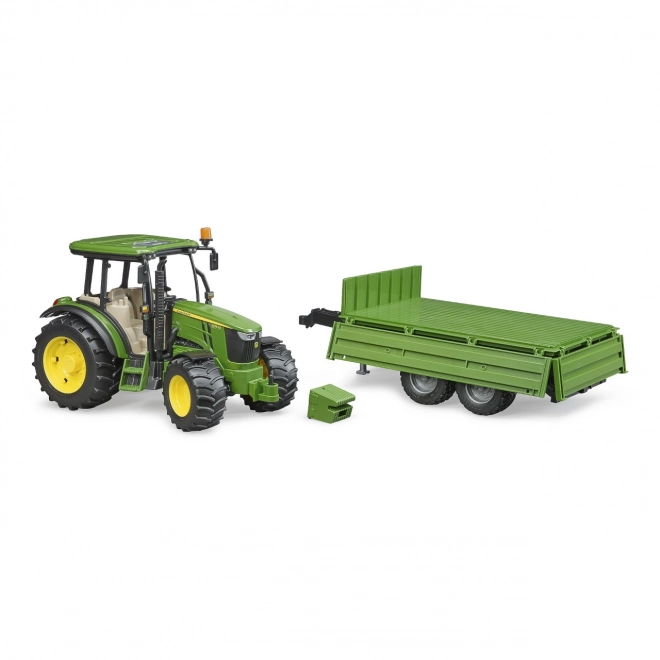 Trattore Bruder John Deere con rimorchio