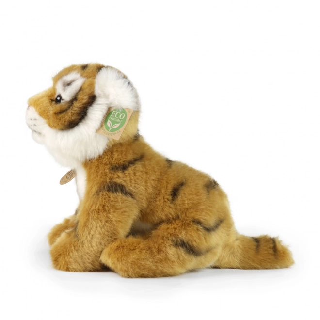 Tigre Marrone di Peluche Seduto 25 cm Eco-Friendly