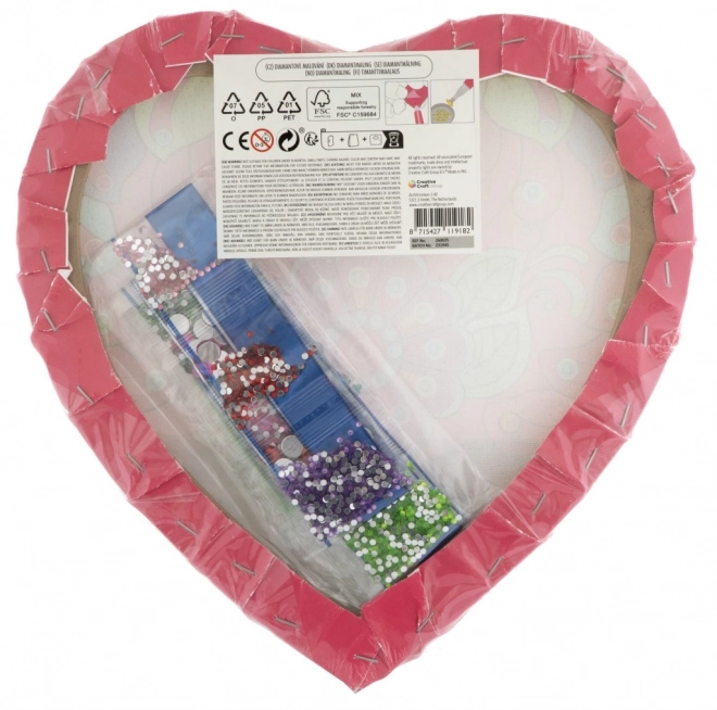 Pittura con diamanti cuore