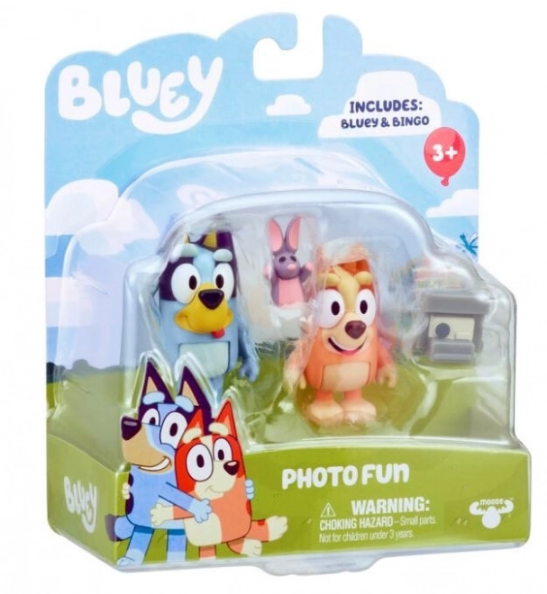 Set di figurine Bluey 2 pezzi gioco del fotografo