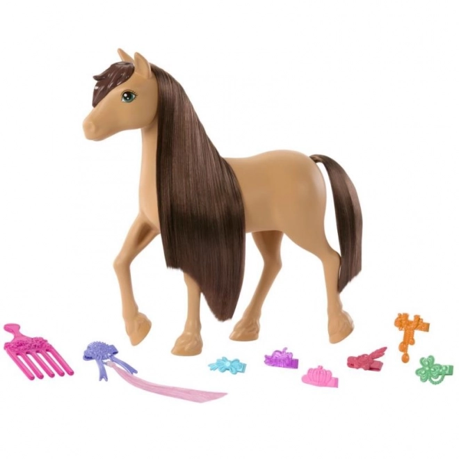 Cavallo giocattolo Barbie Pepper con capelli acconciabili