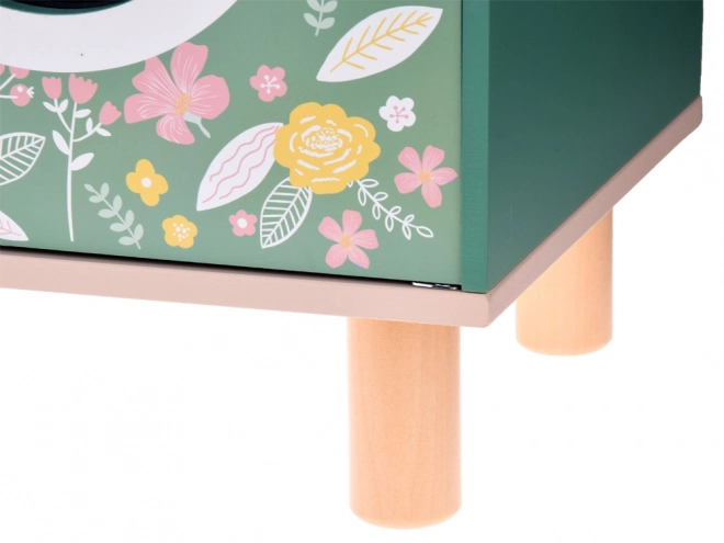 Grande frigorifero vintage da cucina in legno accessori per lavatrice ZA4833