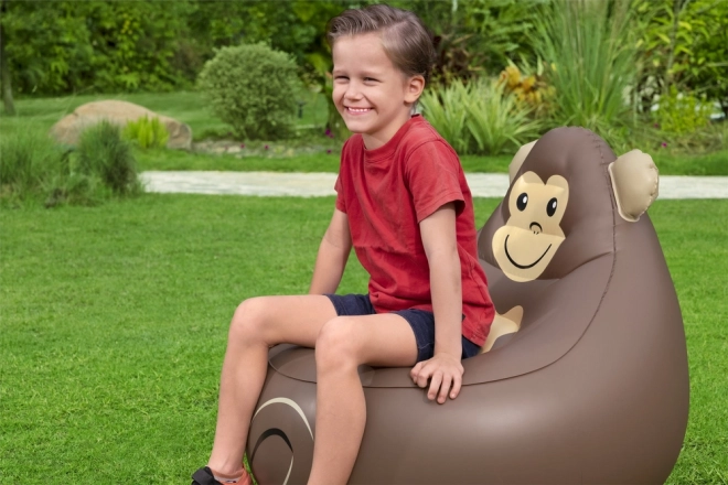 Poltrona gonfiabile a forma di scimmietta per bambini
