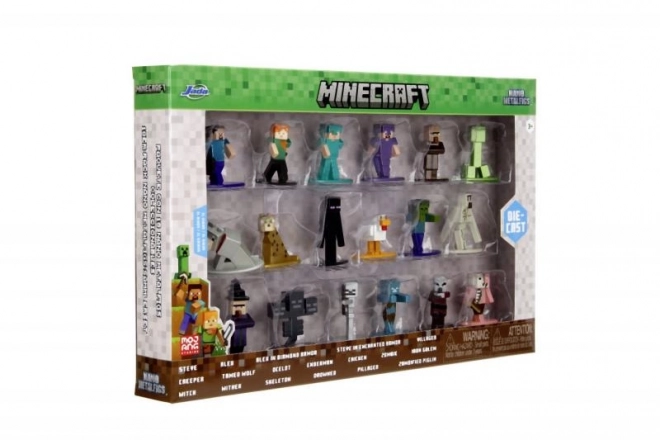 Set di nanofigurine da collezione MINECRAFT in metallo, serie 12