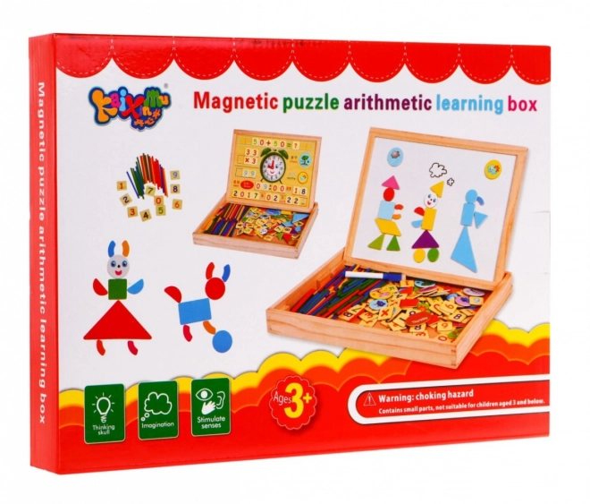 Lavagna Magnetica in Legno per Bambini con Accessori Educativi