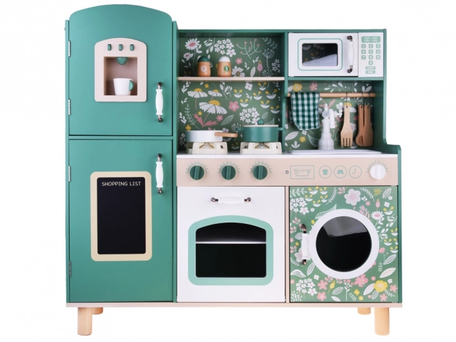 Grande frigorifero vintage da cucina in legno accessori per lavatrice ZA4833