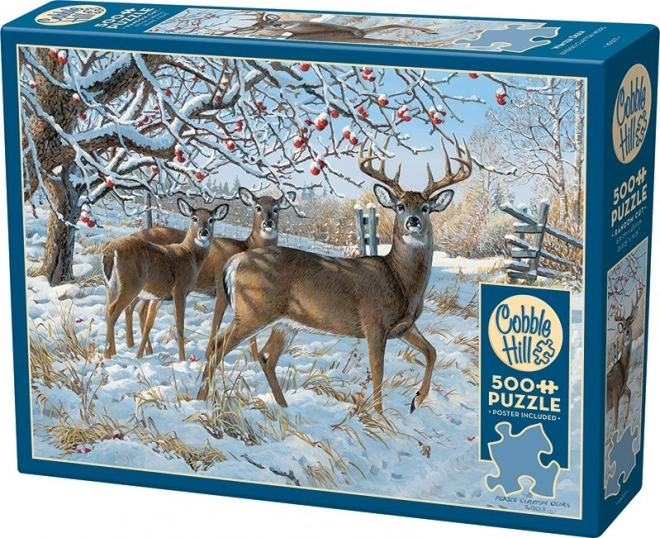 Puzzle Cervo Inverno 500 Pezzi