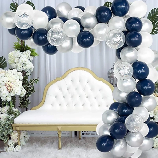 Ghirlanda di Palloncini Blu Navy e Bianco