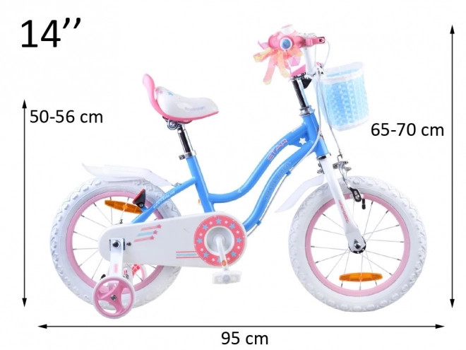 Bicicletta per ragazze Royal Baby Star Girl 14 pollici blu