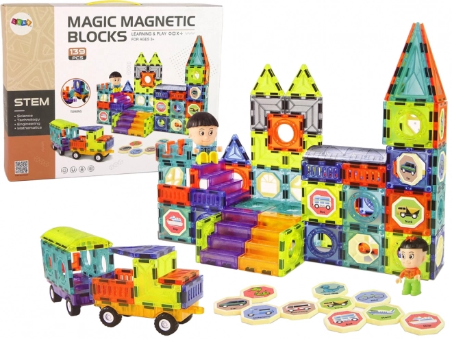Blocchi magnetici 3D castello 139 pezzi