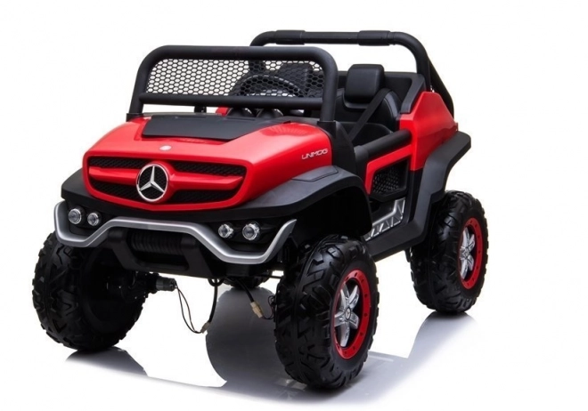 Auto a Batteria Mercedes Unimog Nero – Rosso