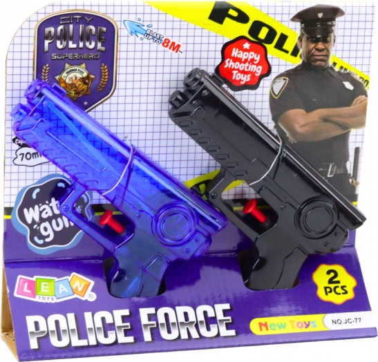 Set di pistole ad acqua Polizia blu nero 2pz