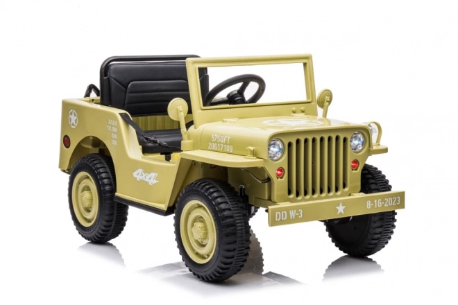 Auto elettrico per bambini 4x4 Khaki