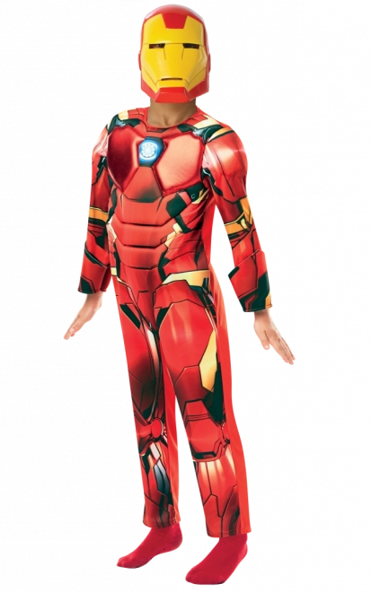 costume deluxe iron man 7-8 anni