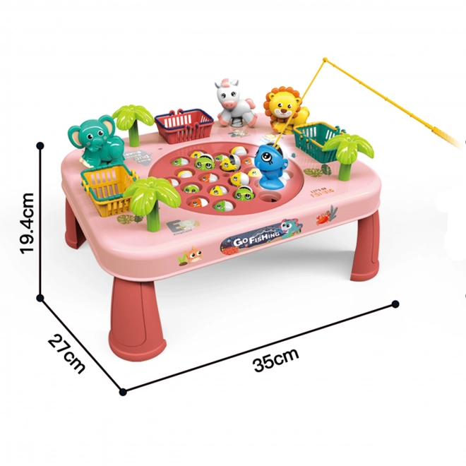 Woopie gioco di abilità pescare i pesci tavolo interattivo rosa