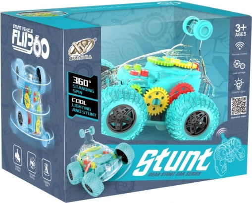 Auto RC Trasparente Verde con giochi di luce
