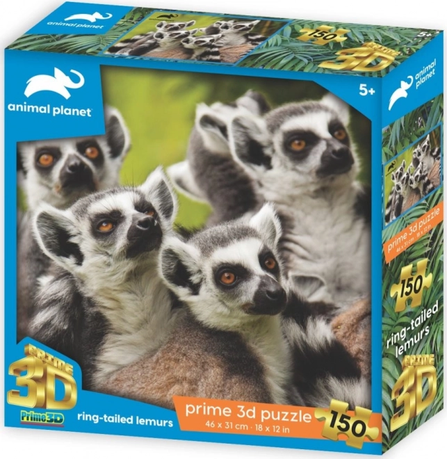 Puzzle 3D Animali del pianeta: Lemure catta 150 pezzi