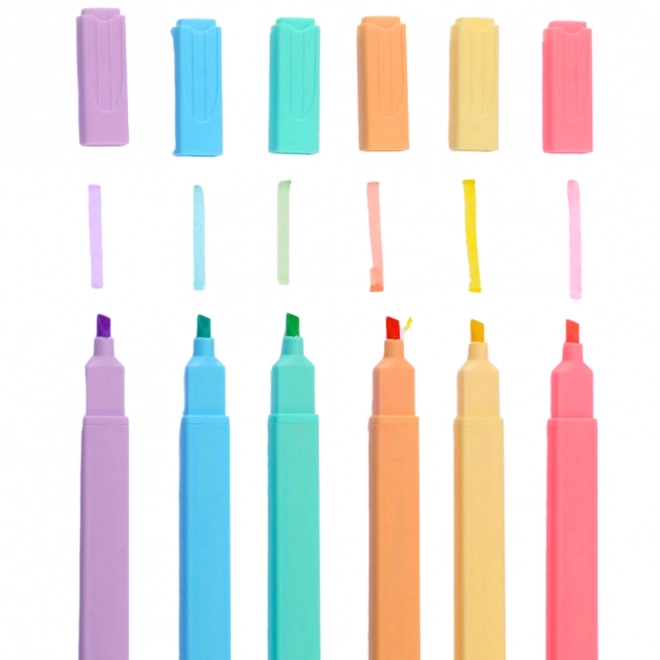 Set evidenziatori colorati per ufficio e scuola 6 pezzi
