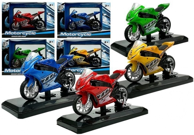 Motocicletta Sportiva con Suoni 1:18 in Quattro Colori