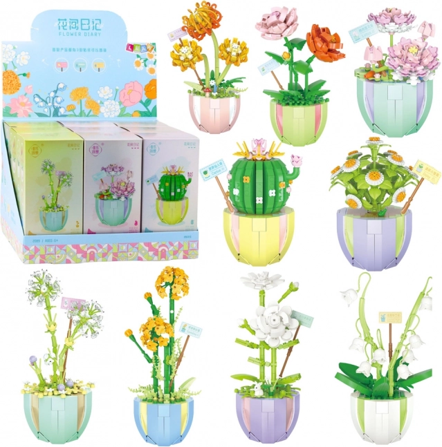Scatola di costruzioni Fiori nei Vasi Colorati