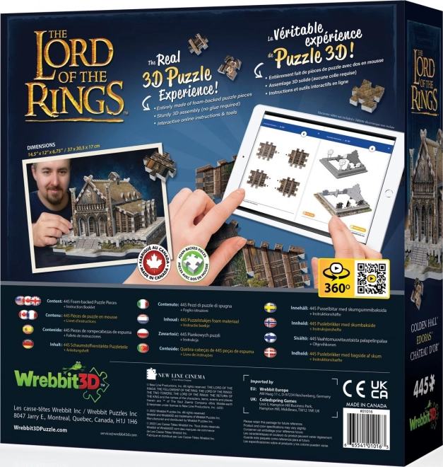 Puzzle 3D WREBBIT La Sala Dorata di Edoras